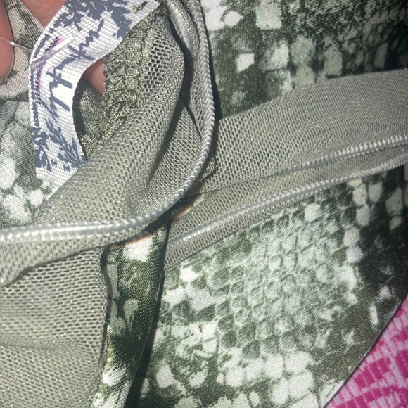 FP Intimatley Shedding Skin Snake Print Satin Bodysuit Medium M MossMesh - Picture 4 of 5